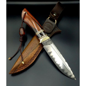 КЛАСИКА ІІ ексклюзивний ніж ручної роботи, замовити купити в Україні (Сталь - центр CPM® ДІ103МП™ в багатошаровому ламінаті з нержавіючої сталі n690 64 HRC). Photo 2